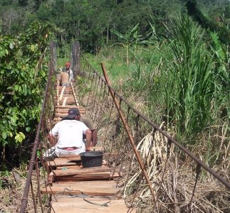 SOL contributed for repairing hanging bridge at Sigurung-gurung village